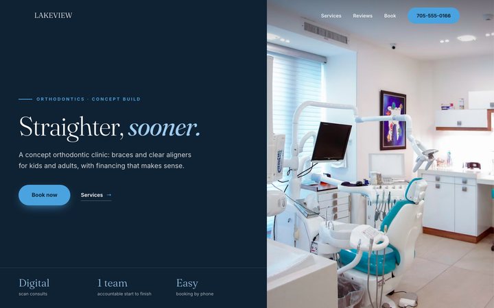 Lakeview Orthodontics — website design by Jobaki