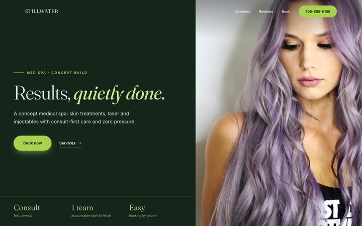Stillwater Med Spa — website design by Jobaki