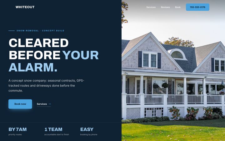 WhiteOut Snow & Ice — website design by Jobaki