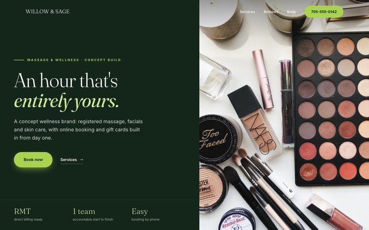 Willow & Sage Wellness Studio — concept website by Jobaki