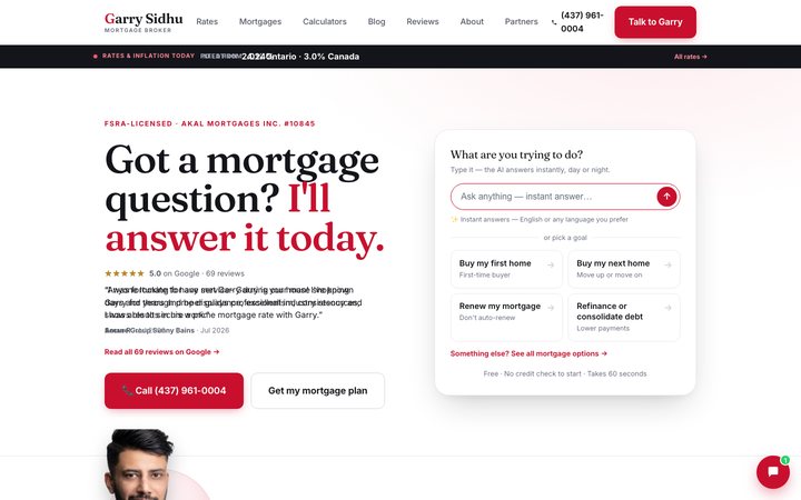 Garry Sidhu — website design by Jobaki