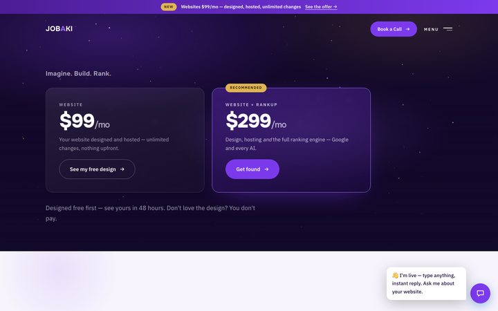 Jobaki — website design by Jobaki
